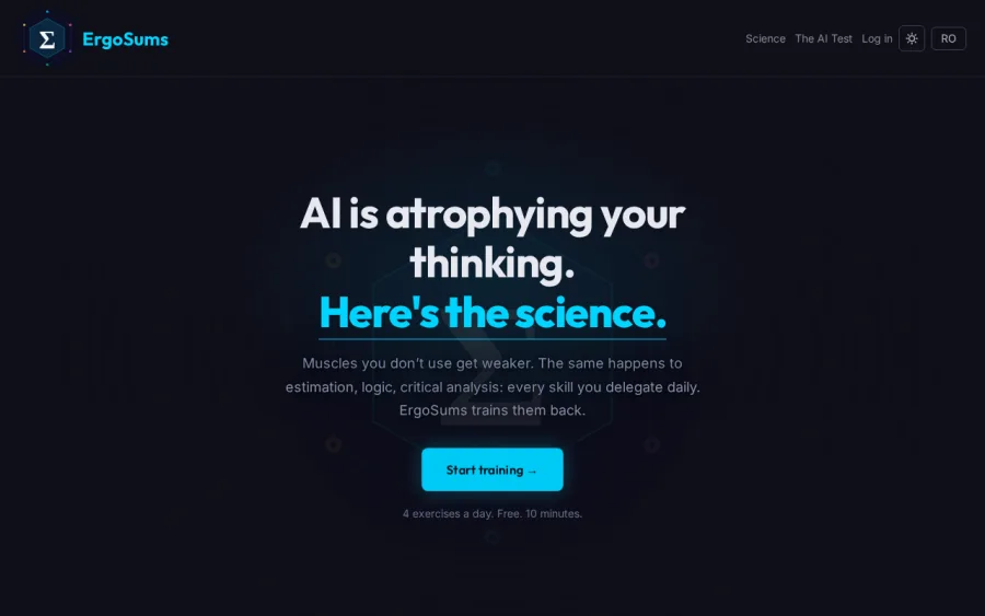 ErgoSums Screenshot