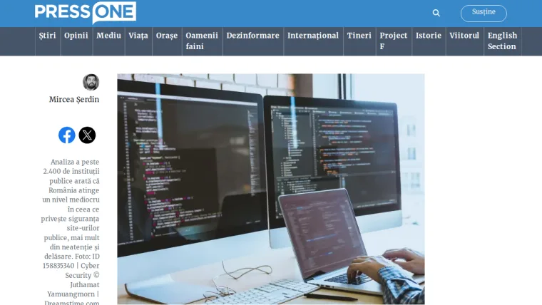 Articolul PressOne de lansare a Barometrului Digital